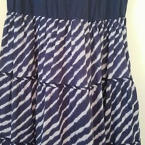 O.S.O. Casual Dresses - Tiered maxi dress navy and white size Large O.S.O. Casual Dresses - Tiered maxi dress navy and white size Large